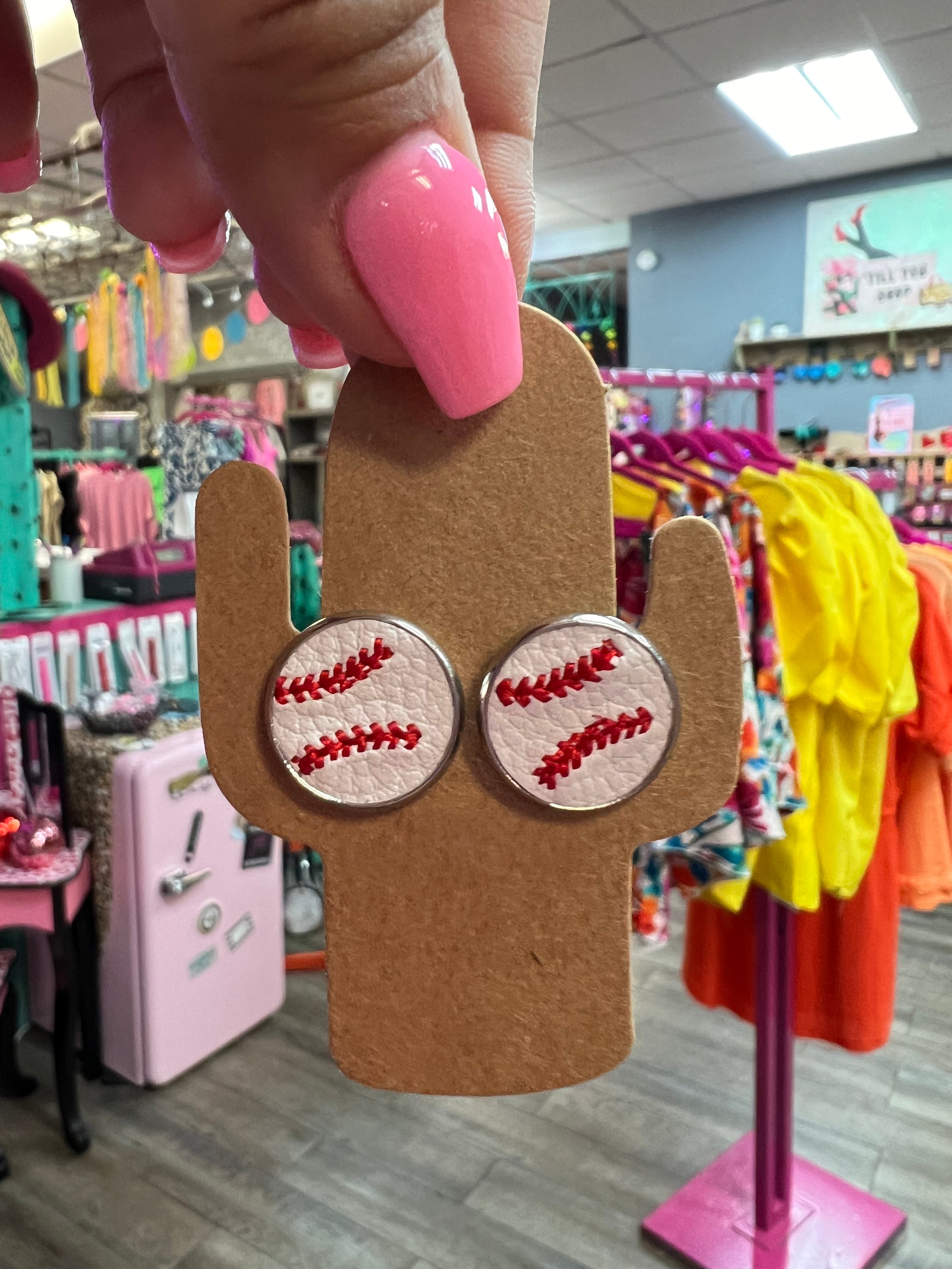 Baseball Mini Earrings