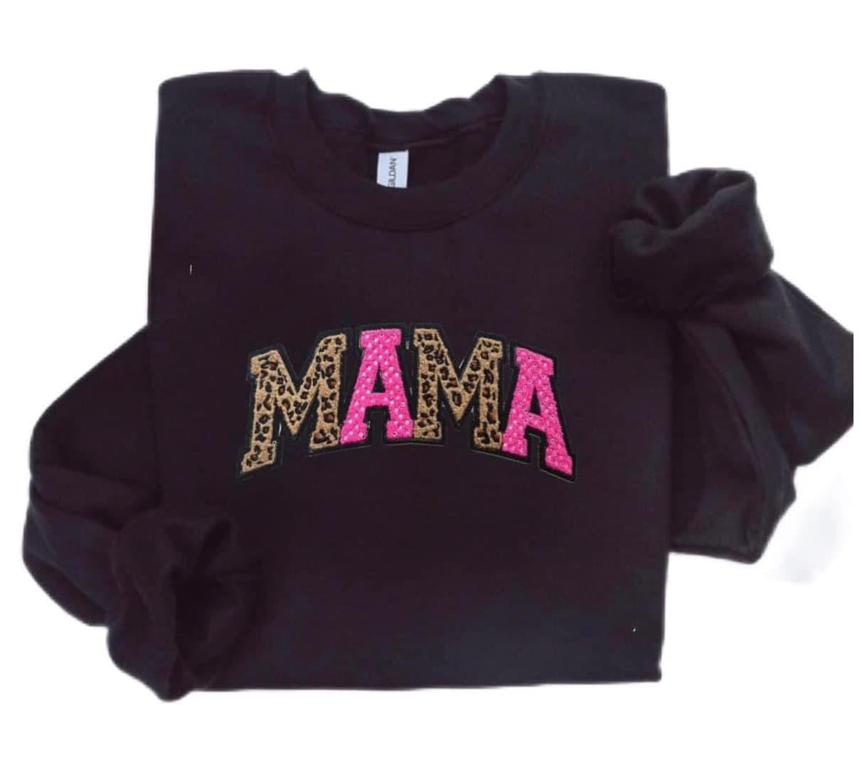 MAMA Pink Leopard Sweatshirt