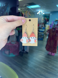 Hipster Ghost Earrings