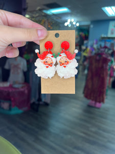 Retro Santa Earrings