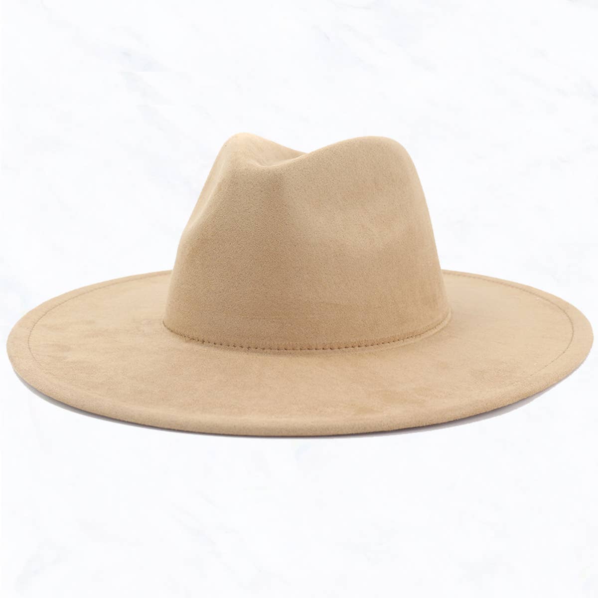 Suede Camel Fedora Hat