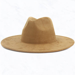 Suede Khaki Fedora Hat