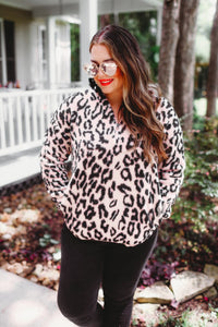 Lynn Pink Leopard Pullover