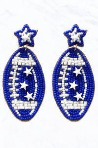 Football Blue Earrings
