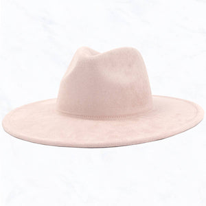Suede Pink Fedora Hat