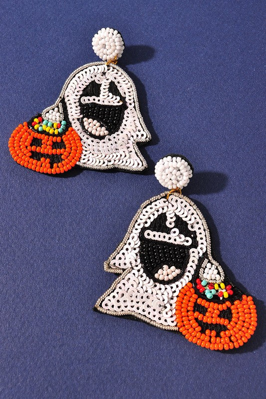 Ghost & Pumpkin Earrings
