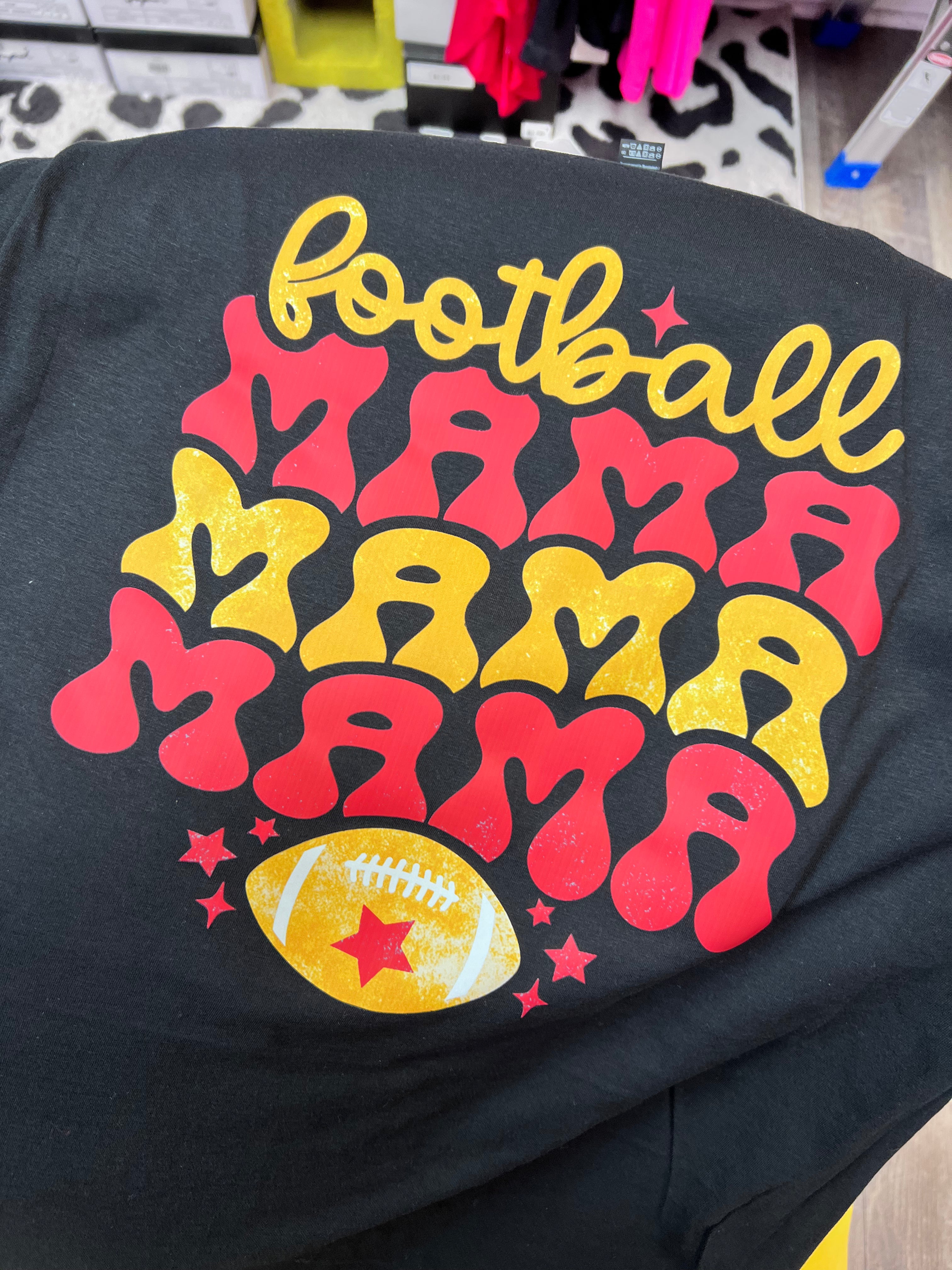 Football Mama Red & Gold Tee