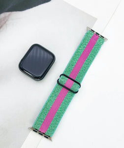 Glitter Pink Green Watchband