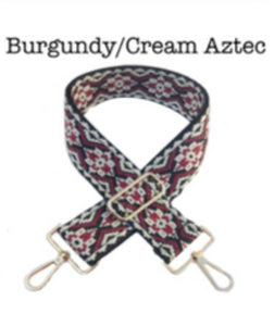 Bag Straps - Burgundy Aztec