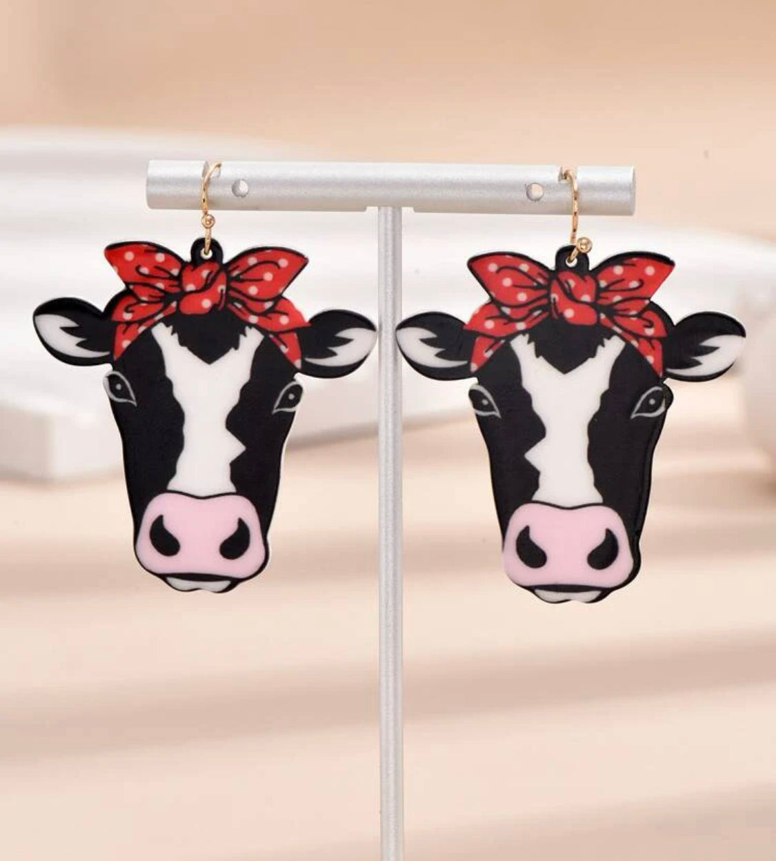 Cow Bandana Earrings