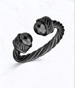 Colorful Cable Cuff Open Ring
